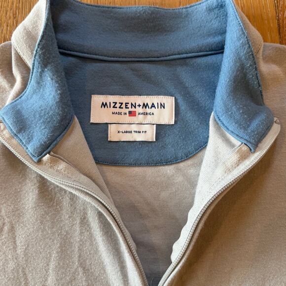 Mizzen and Main Light Gray Quarter Zip Lightweight Men’s XL - Picture 3 of 5